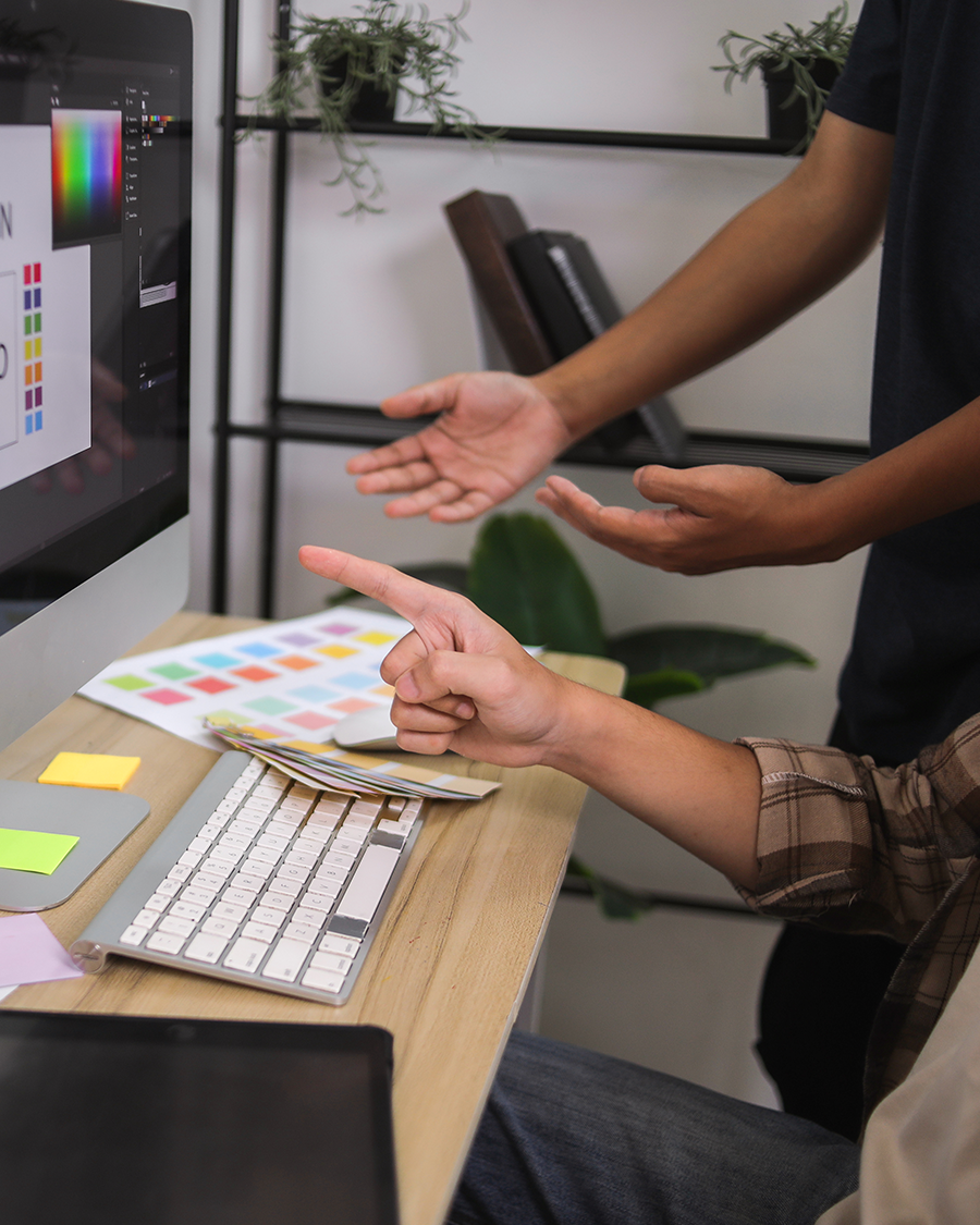 Our Team Working on Design